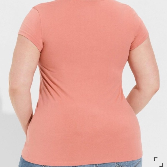 New! Torrid Foxy Notch Neck Cap Sleeve Shirt in Desert Sand Womens Size 3X - Picture 2 of 10